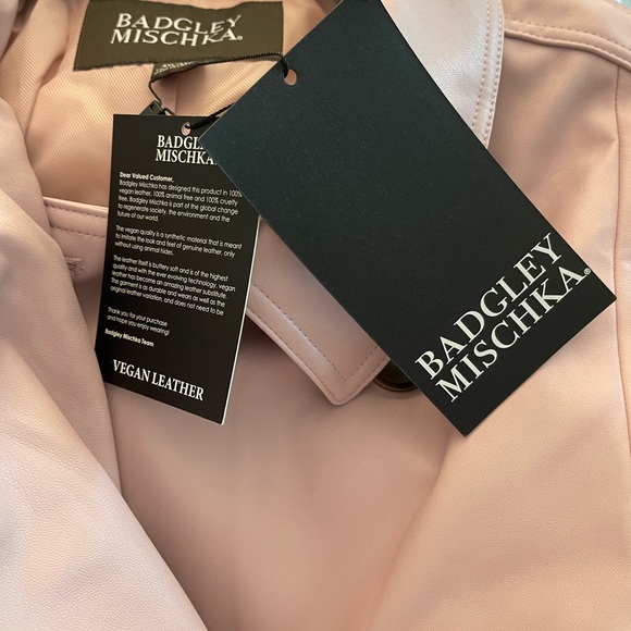 Badgley Mischka Blush Vegan Leather Trench- NWT - Picture 13 of 16